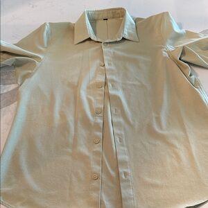 lululemon athletica Light Green Casual Button Down Shirt
